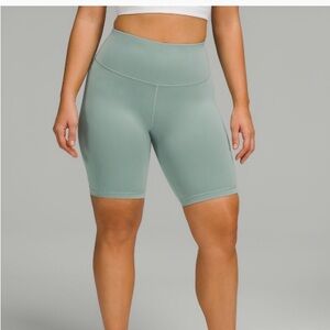 lululemon athletica Sage Green High-Rise Athletic Bike Shorts